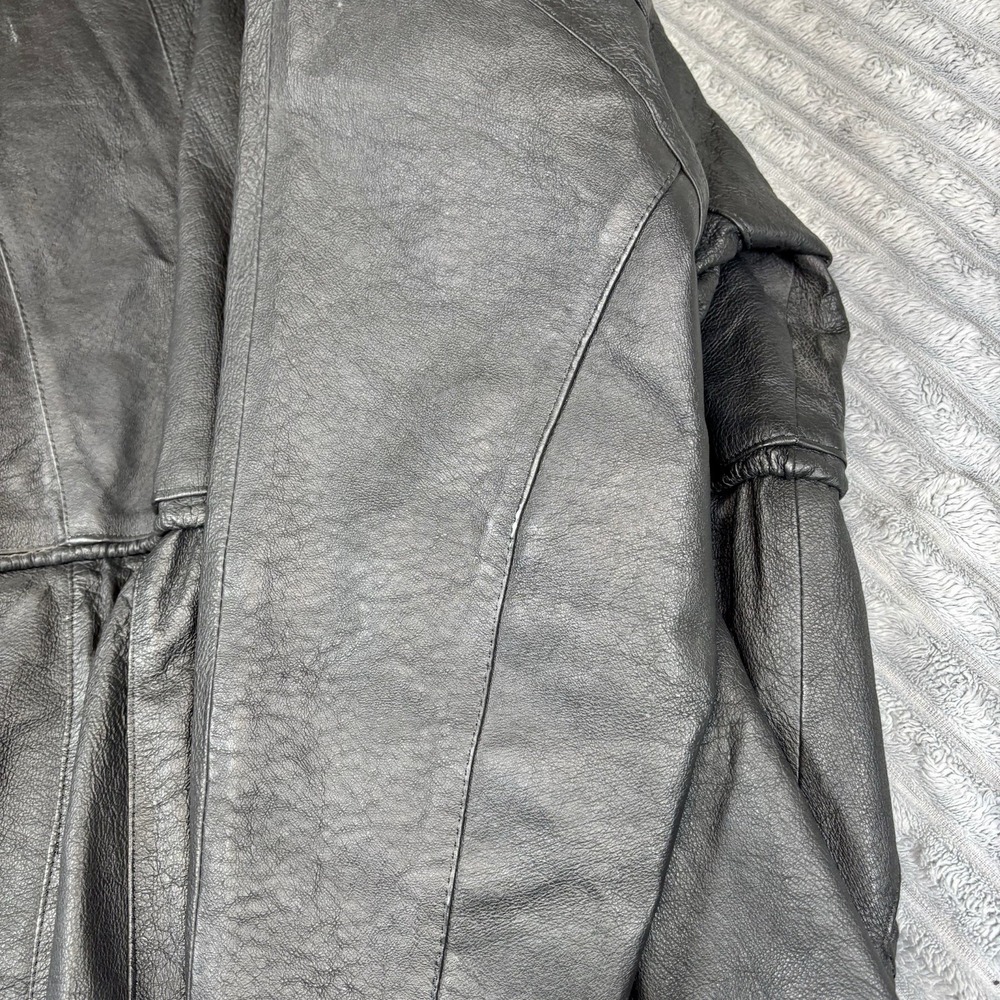 CIDPAO Men's Genuine Leather Jacket‎ L Coat Black Zip Snap Made in Mexico - Picture 16 of 16